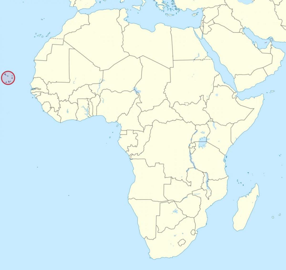 Cabo Verde-afríku kort