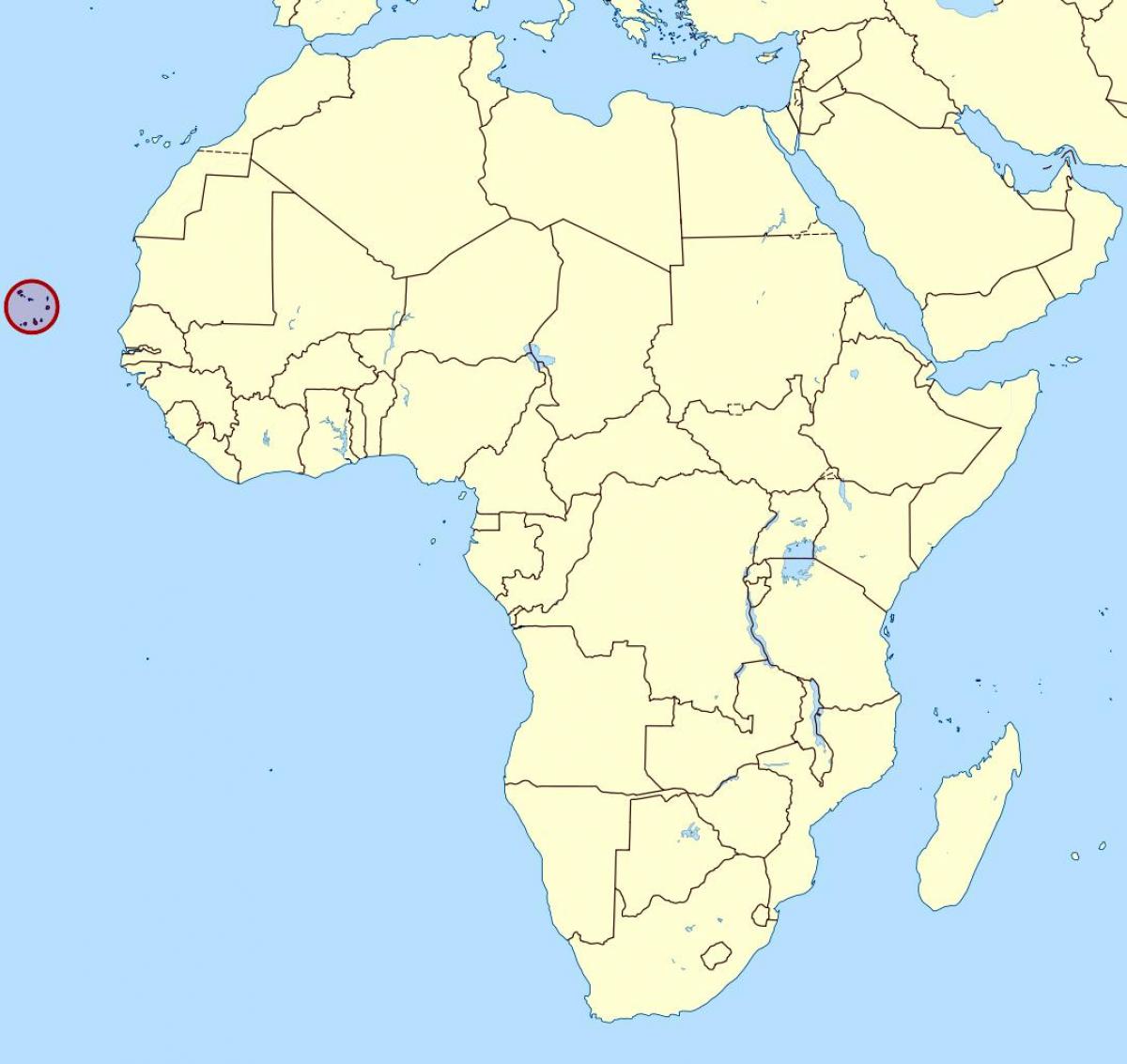 kort af Cape Verde kort með staðsetningu